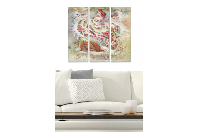 Canvastavla Abstract 3-pack Flerfärgad - 20x50 cm - Inredning - Tavlor & konst - Canvastavlor