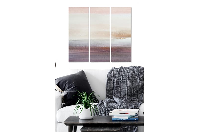 Canvastavla Abstract 3-pack Flerfärgad - 20x50 cm - Inredning - Tavlor & konst - Canvastavlor