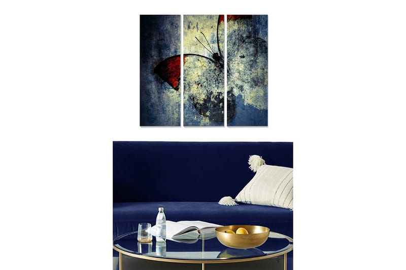 Canvastavla Abstract 3-pack Flerfärgad - 20x50 cm - Inredning - Tavlor & konst - Canvastavlor