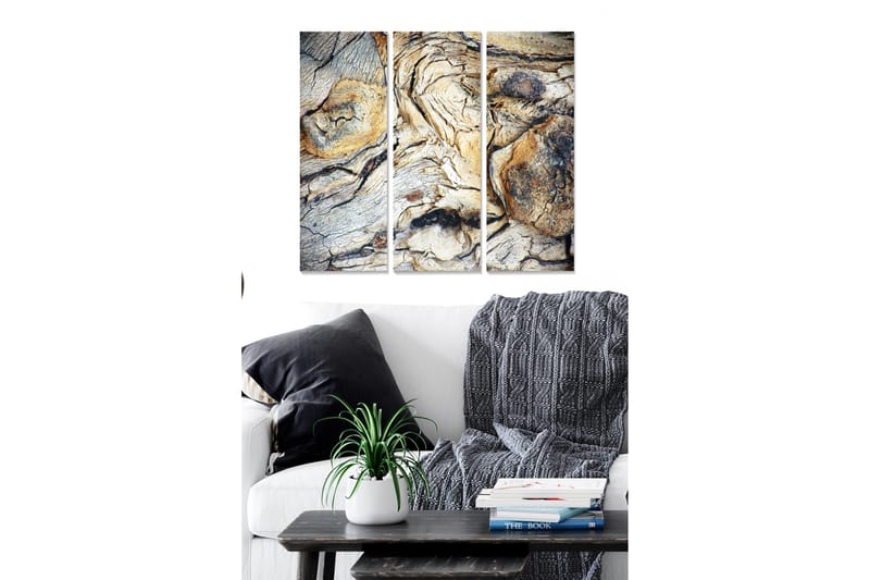 Canvastavla Abstract 3-pack Flerfärgad - 20x50 cm - Inredning - Tavlor & konst - Canvastavlor