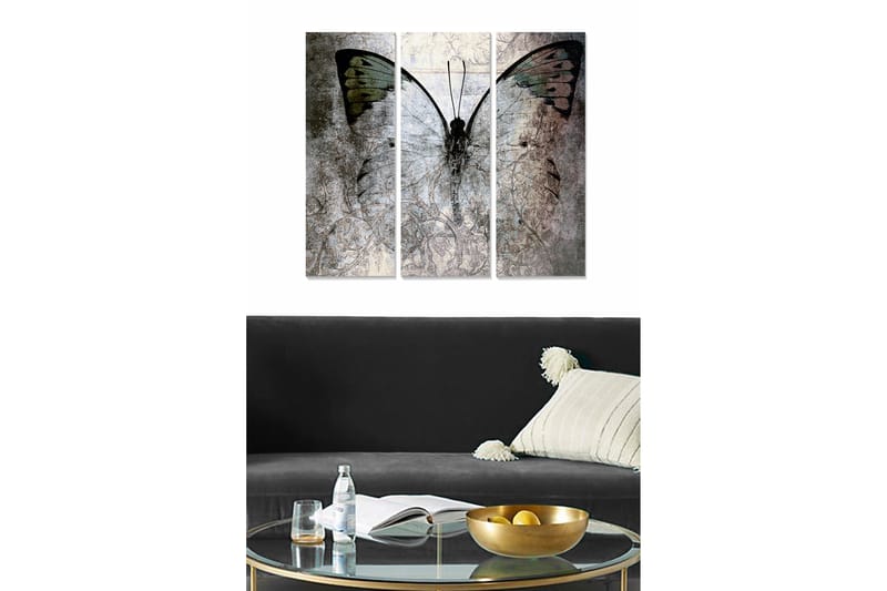 Canvastavla Abstract 3-pack Flerfärgad - 20x50 cm - Inredning - Tavlor & konst - Canvastavlor