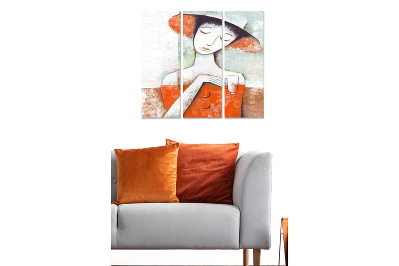 Canvastavla Abstract 3-pack Flerfärgad - 20x50 cm - Inredning - Tavlor & konst - Canvastavlor