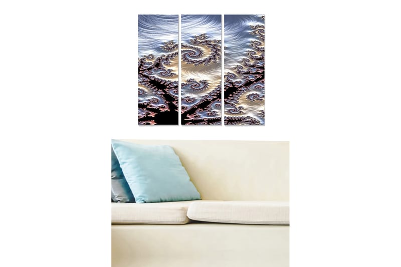 Canvastavla Abstract 3-pack Flerfärgad - 20x50 cm - Inredning - Tavlor & konst - Canvastavlor