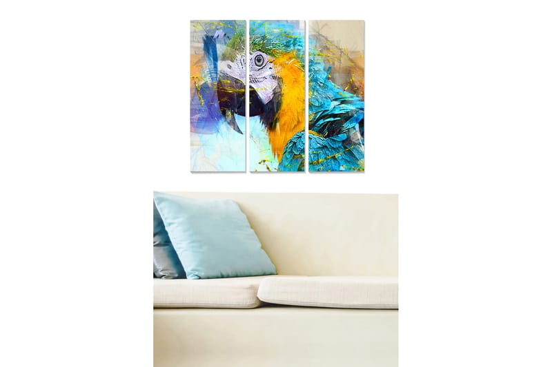 Canvastavla Abstract 3-pack Flerfärgad - 20x50 cm - Inredning - Tavlor & konst - Canvastavlor