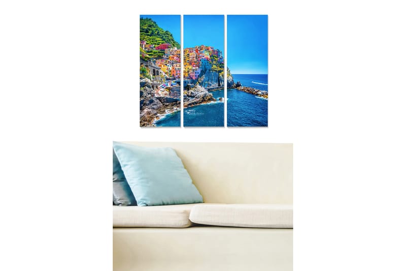 Canvastavla Abstract 3-pack Flerfärgad - 20x50 cm - Inredning - Tavlor & konst - Canvastavlor