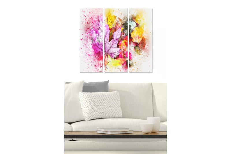 Canvastavla Abstract 3-pack Flerfärgad - 20x50 cm - Inredning - Tavlor & konst - Canvastavlor