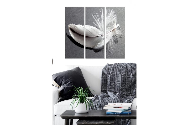 Canvastavla Abstract 3-pack Flerfärgad, 20x50 cm