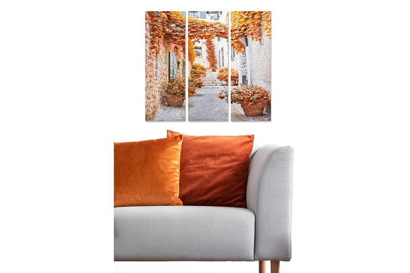 Canvastavla Abstract 3-pack Flerfärgad, 20x50 cm