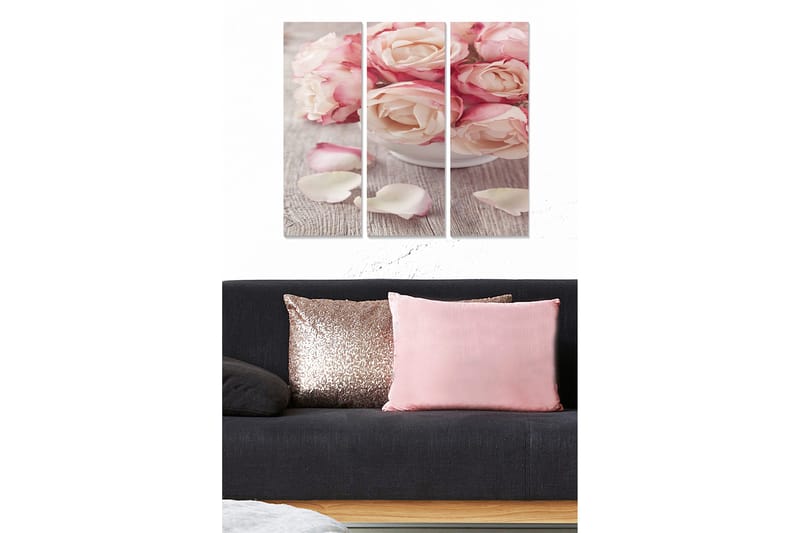 Canvastavla Abstract 3-pack Flerfärgad, 20x50 cm