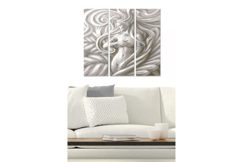 Canvastavla Abstract 3-pack Flerfärgad, 20x50 cm