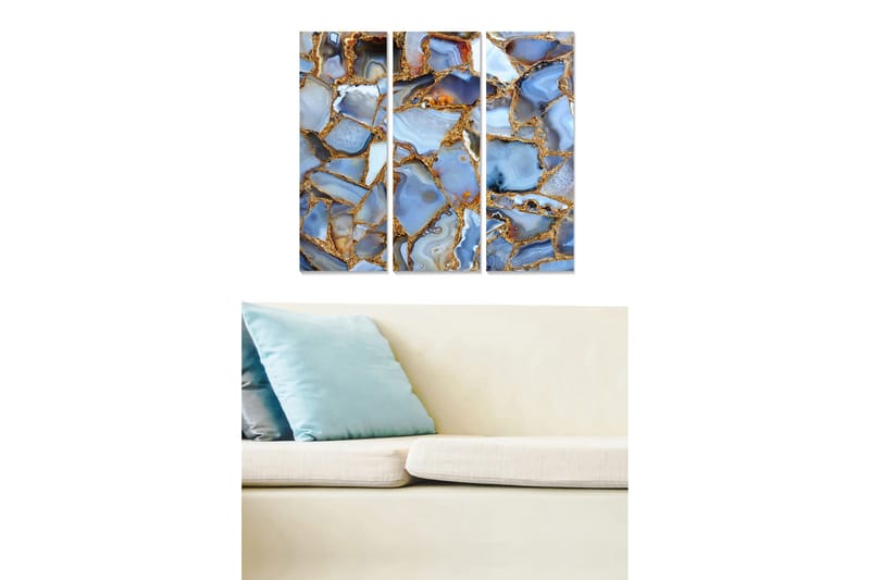 Canvastavla Abstract 3-pack Flerfärgad, 20x50 cm