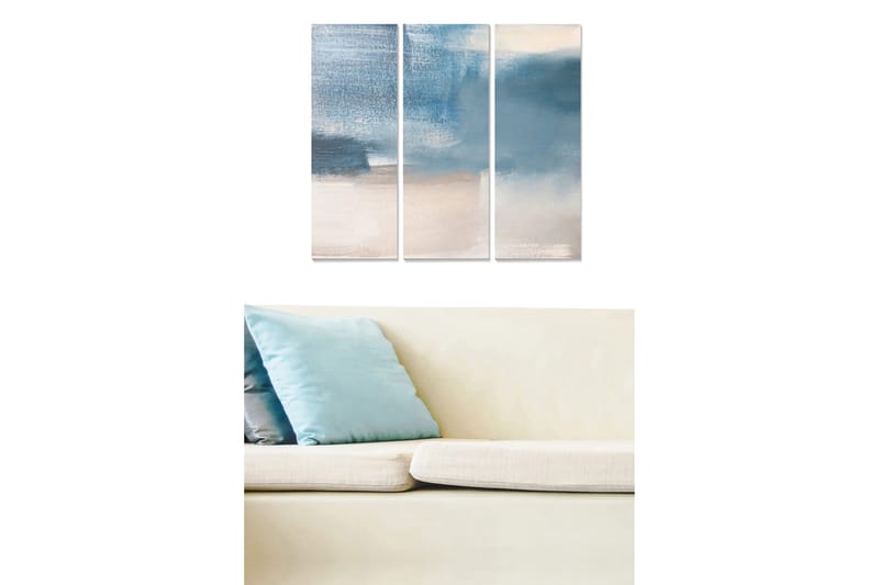 Canvastavla Abstract 3-pack Flerfärgad - 20x50 cm - Inredning - Tavlor & konst - Canvastavlor