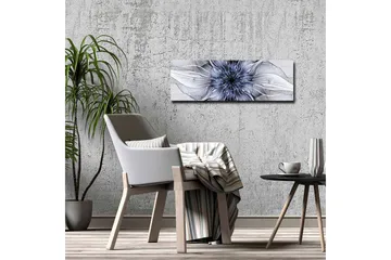 Canvastavla - Abstrakt blommotiv med svävande former - Blå / Vit / Svart - Inredning - Tavlor & konst - Canvastavlor