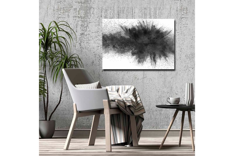 Canvastavla - Abstrakt explosion av svart bläck - Svart / Grå - Inredning - Tavlor & konst - Canvastavlor