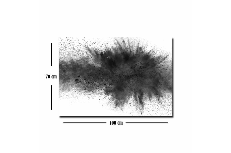 Canvastavla - Abstrakt explosion av svart bläck - Svart / Grå - Inredning - Tavlor & konst - Canvastavlor