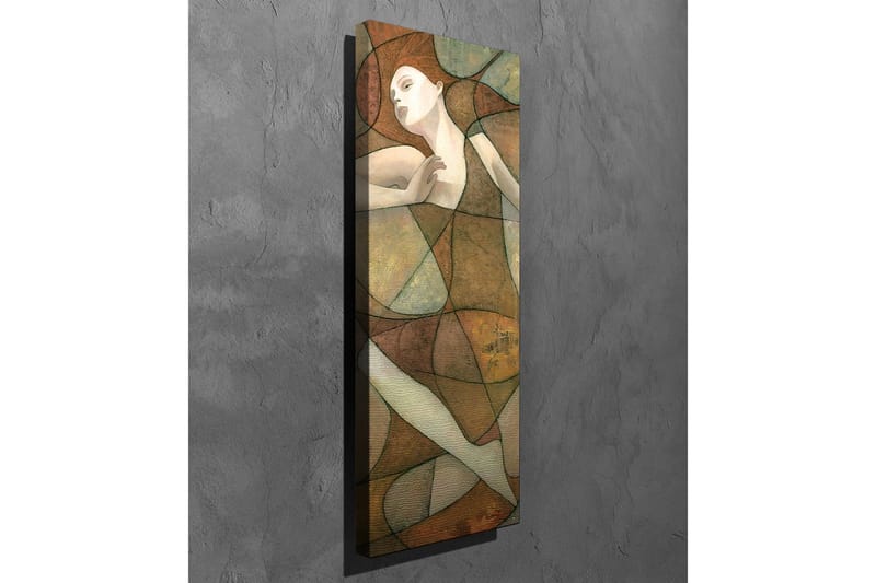 Canvastavla - Abstrakt figur med mjuka linjer och geometriska former - Terrakotta / Beige / Grön - Inredning - Tavlor & konst - Canvastavlor