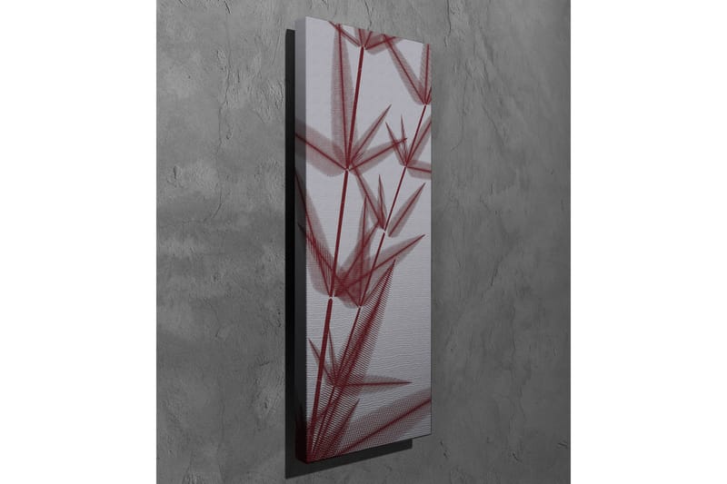 Canvastavla - Abstrakt komposition av stiliserade växtformer i röd nyans - Röd / Grå - Inredning - Tavlor & konst - Canvastavlor