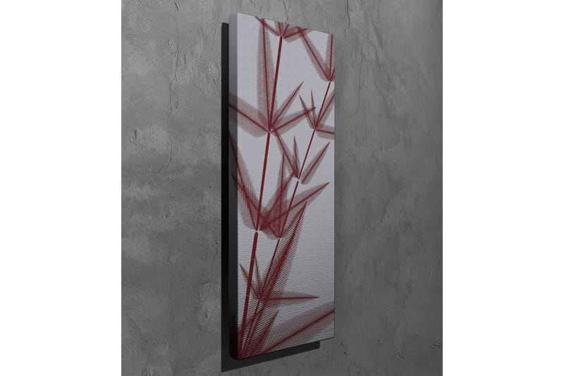 Canvastavla - Abstrakt komposition av stiliserade växtformer i röd nyans - Röd / Grå - Inredning - Tavlor & konst - Canvastavlor