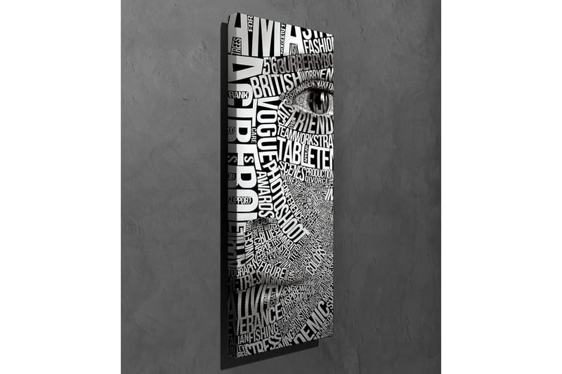 Canvastavla - Abstrakt komposition av text och ögonmotiv - Svart / Vitt - Inredning - Tavlor & konst - Canvastavlor