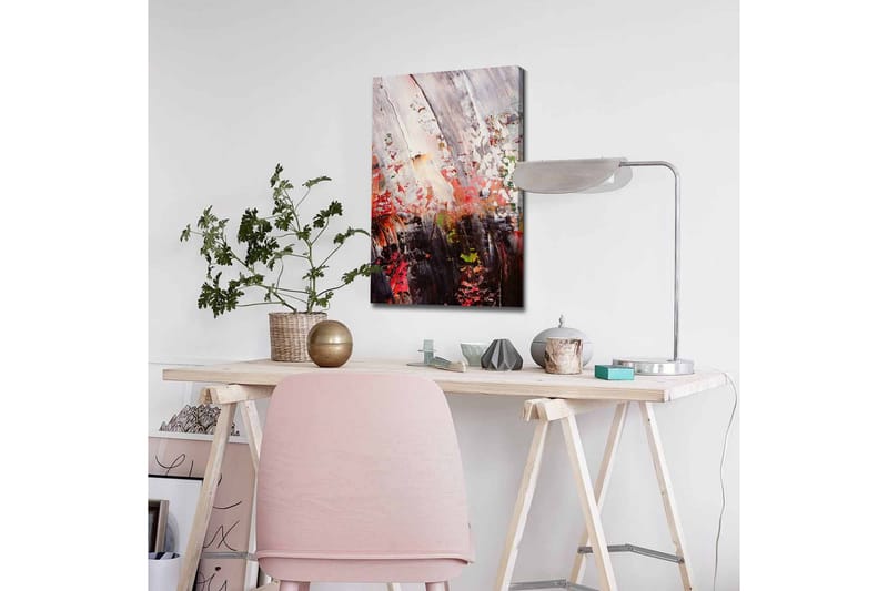 Canvastavla - Abstrakt komposition med kraftfulla färgkontraster - Röd / Svart / Vit - Inredning - Tavlor & konst - Canvastavlor