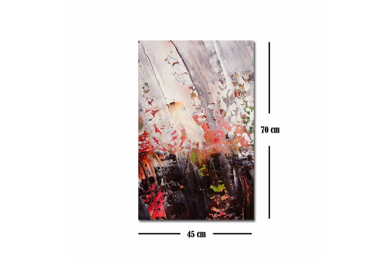 Canvastavla - Abstrakt komposition med kraftfulla färgkontraster - Röd / Svart / Vit - Inredning - Tavlor & konst - Canvastavlor