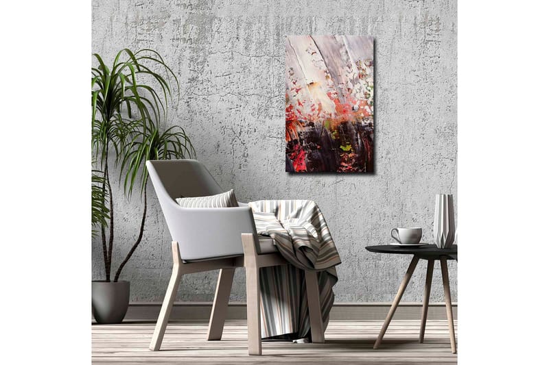 Canvastavla - Abstrakt komposition med kraftfulla färgkontraster - Röd / Svart / Vit - Inredning - Tavlor & konst - Canvastavlor