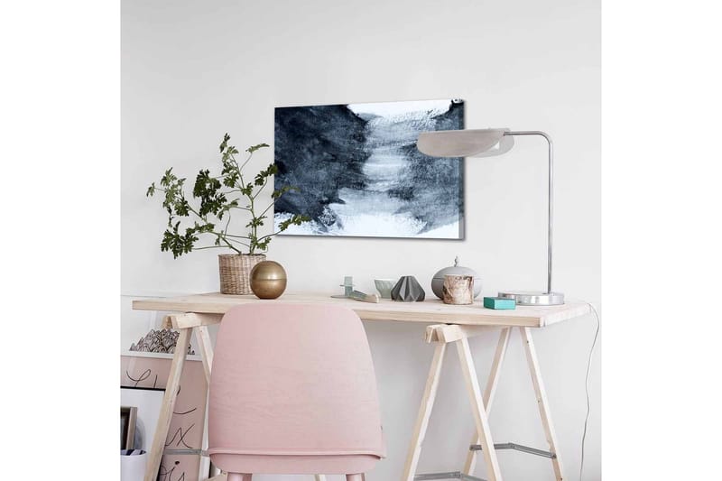 Canvastavla - Abstrakt komposition med mörka och ljusa nyanser - Mörkblå / Vit / Grå - Inredning - Tavlor & konst - Canvastavlor