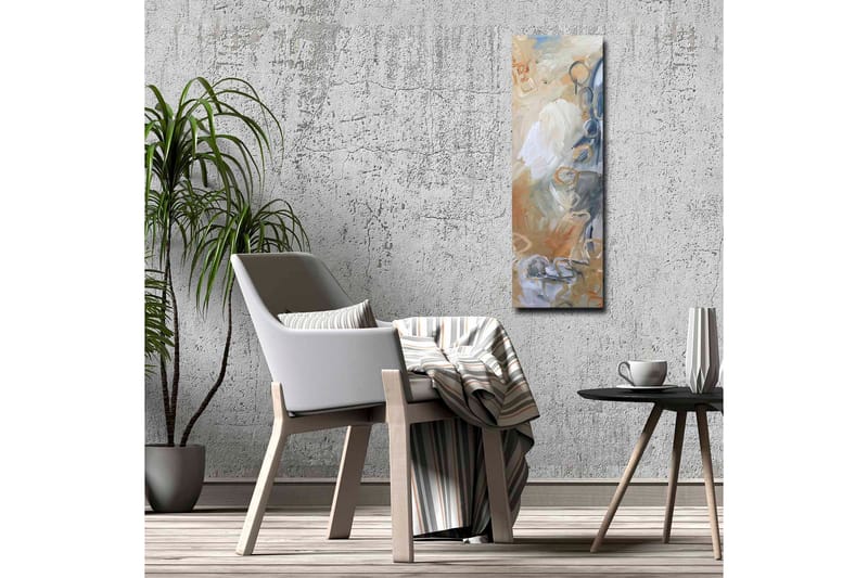 Canvastavla - Abstrakt komposition med mjuka former och nyanser - Ljusgrå / Beige / Blå - Inredning - Tavlor & konst - Canvastavlor