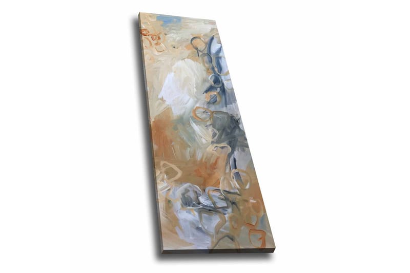 Canvastavla - Abstrakt komposition med mjuka former och nyanser, Ljusgrå / Beige / Blå