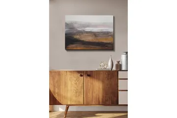 Canvastavla - Abstrakt landskap med mjuka övergångar mellan jordtoner och grå nyanser - Grå / Brun / Beige - Inredning - Tavlor & konst - Canvastavlor