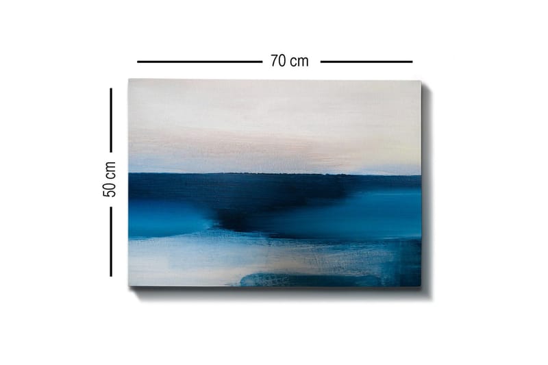 Canvastavla - Abstrakt landskap med nyanser av blått - Mörkblå / Ljusblå / Vit - Inredning - Tavlor & konst - Canvastavlor