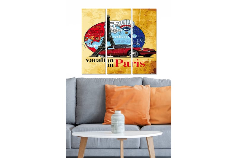 Canvastavla Advertisement 3-pack Flerfärgad - 20x50 cm - Inredning - Tavlor & konst - Canvastavlor