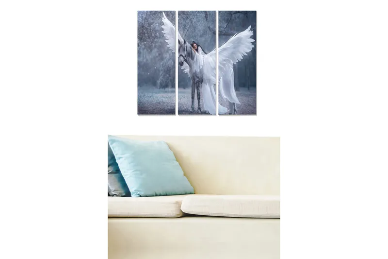 Canvastavla Animal 3-pack Flerfärgad, 20x50 cm