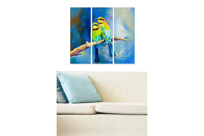 Canvastavla Animal 3-pack Flerfärgad - 20x50 cm - Inredning - Tavlor & konst - Canvastavlor