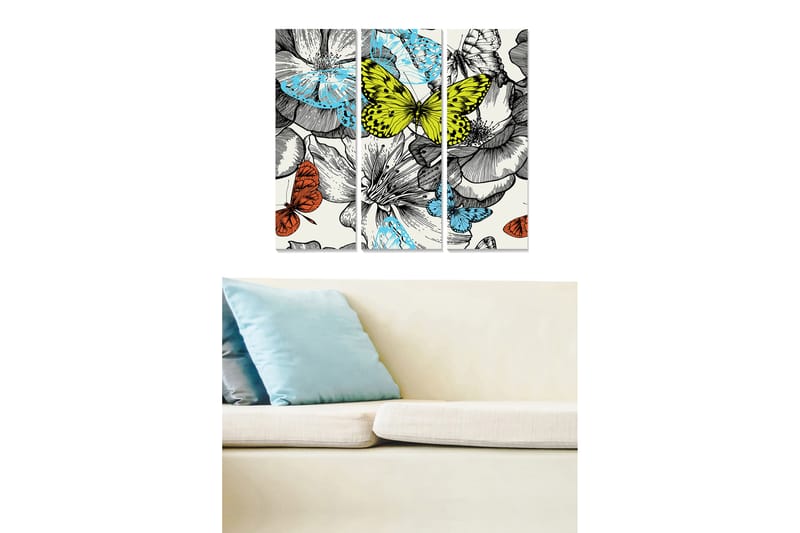 Canvastavla Animal 3-pack Flerfärgad - 20x50 cm - Inredning - Tavlor & konst - Canvastavlor