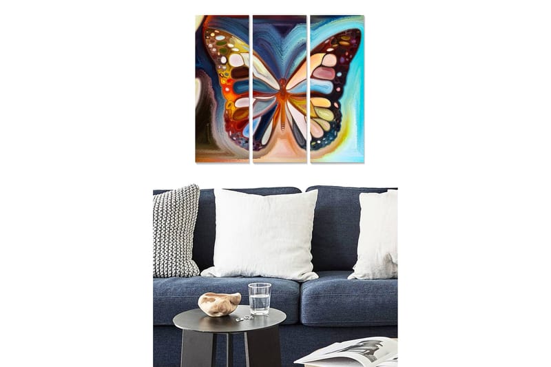 Canvastavla Animal 3-pack Flerfärgad - 20x50 cm - Inredning - Tavlor & konst - Canvastavlor