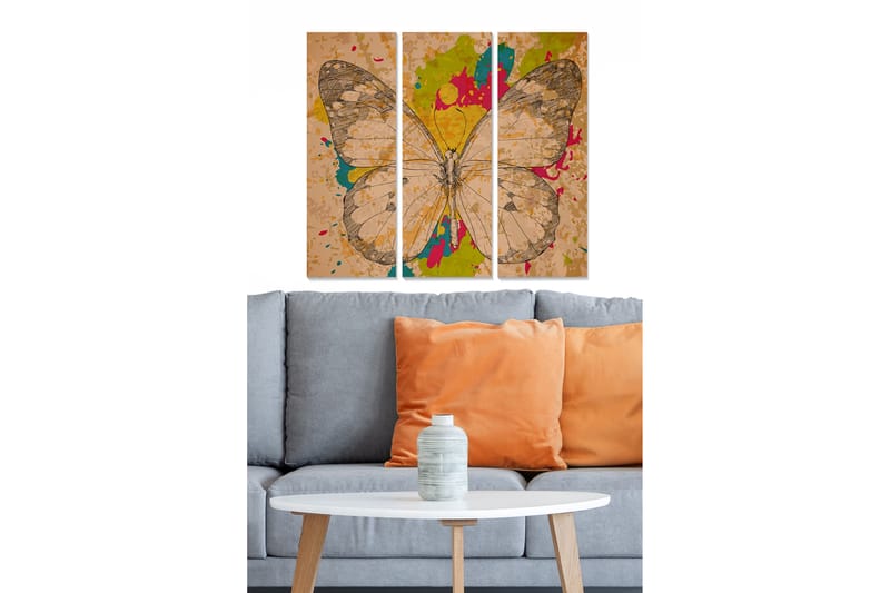 Canvastavla Animal 3-pack Flerfärgad - 20x50 cm - Inredning - Tavlor & konst - Canvastavlor