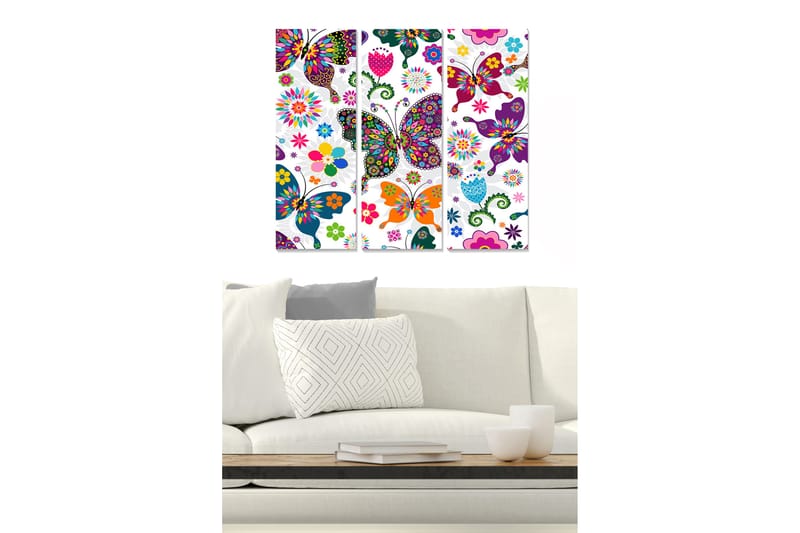 Canvastavla Animal 3-pack Flerfärgad - 20x50 cm - Inredning - Tavlor & konst - Canvastavlor