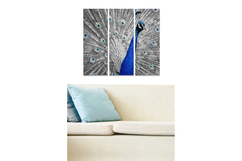 Canvastavla Animal 3-pack Flerfärgad, 20x50 cm