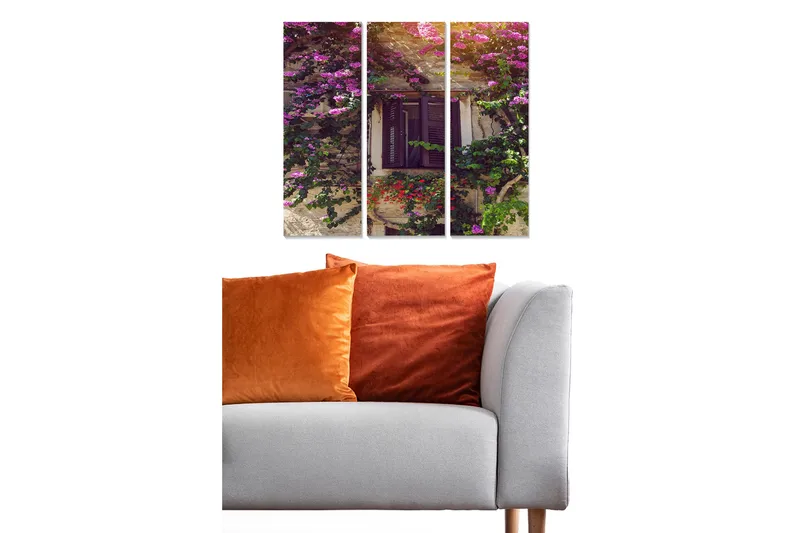 Canvastavla Animal 3-pack Flerfärgad, 20x50 cm