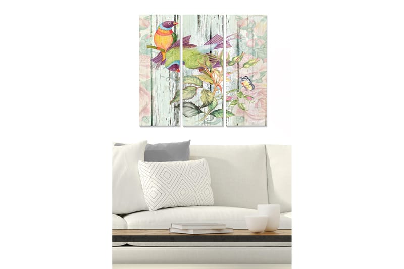 Canvastavla Animal 3-pack Flerfärgad, 20x50 cm