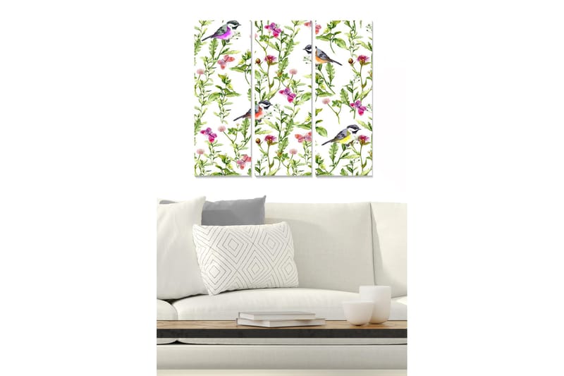 Canvastavla Animal 3-pack Flerfärgad, 20x50 cm