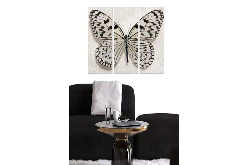 Canvastavla Animal 3-pack Flerfärgad, 20x50 cm