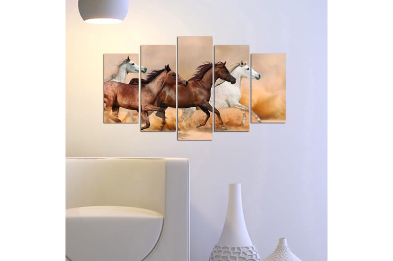 Canvastavla Animals 5-pack Flerfärgad - 20x60 cm - Inredning - Tavlor & konst - Canvastavlor