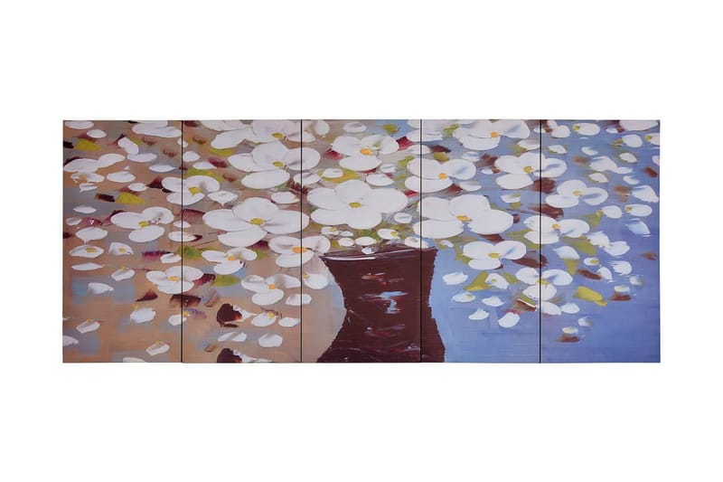 Canvastavla blommor i vas flerfärgad 150x60 cm - Flerfärgad - Inredning - Tavlor & konst - Canvastavlor