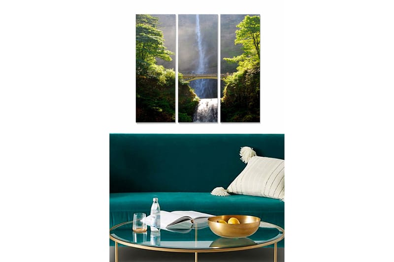 Canvastavla Building 3-pack Flerfärgad, 20x50 cm