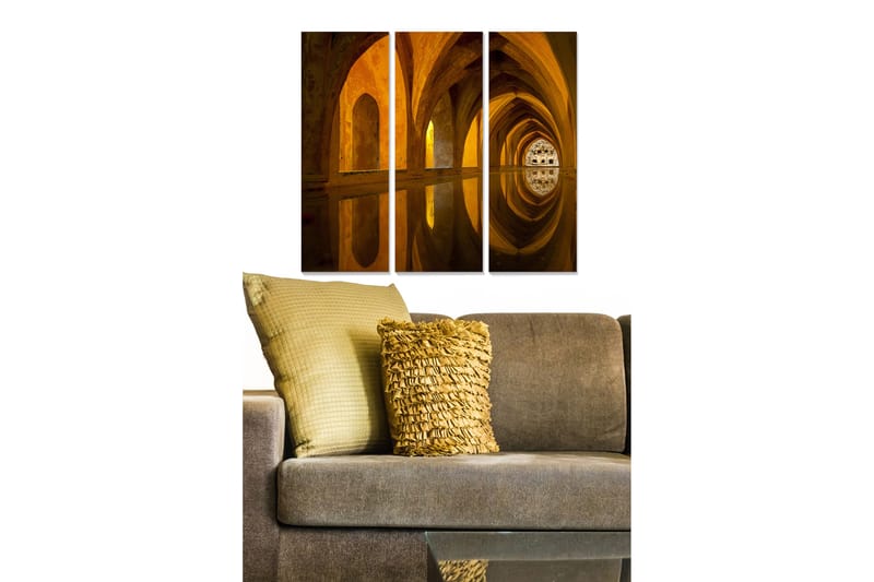 Canvastavla Building 3-pack Flerfärgad - 20x50 cm - Inredning - Tavlor & konst - Canvastavlor