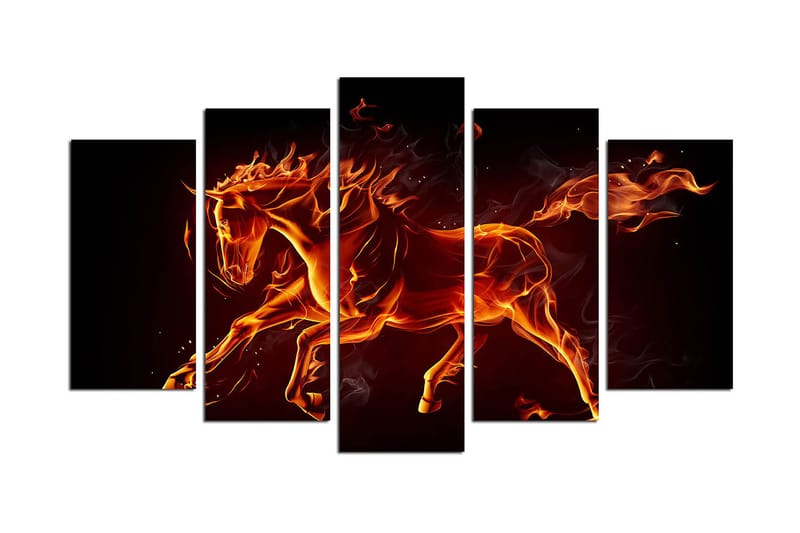 Canvastavla Christmas Animals 5-pack Flerfärgad, 20x60 cm