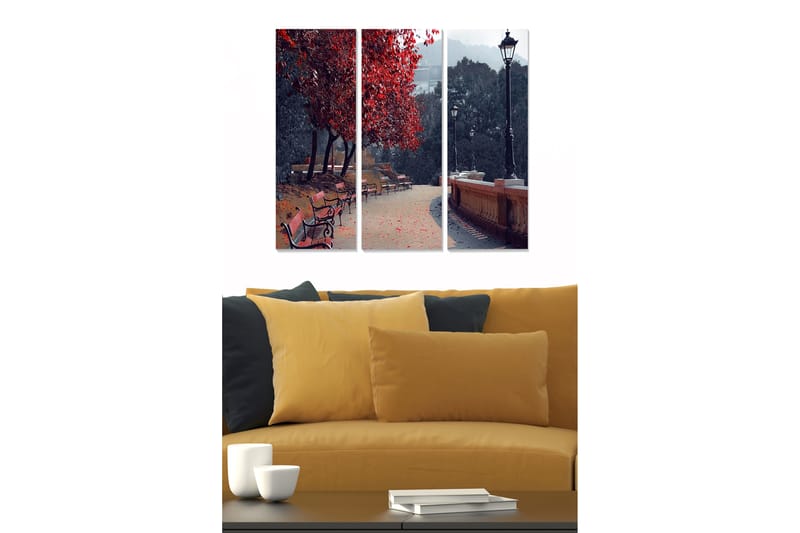 Canvastavla City 3-pack Flerfärgad - 20x50 cm - Inredning - Tavlor & konst - Canvastavlor