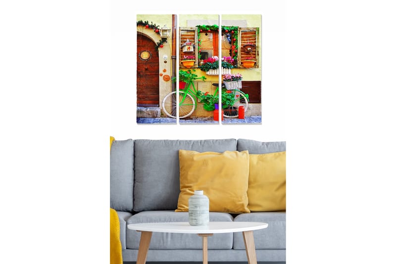 Canvastavla City 3-pack Flerfärgad - 20x50 cm - Inredning - Tavlor & konst - Canvastavlor